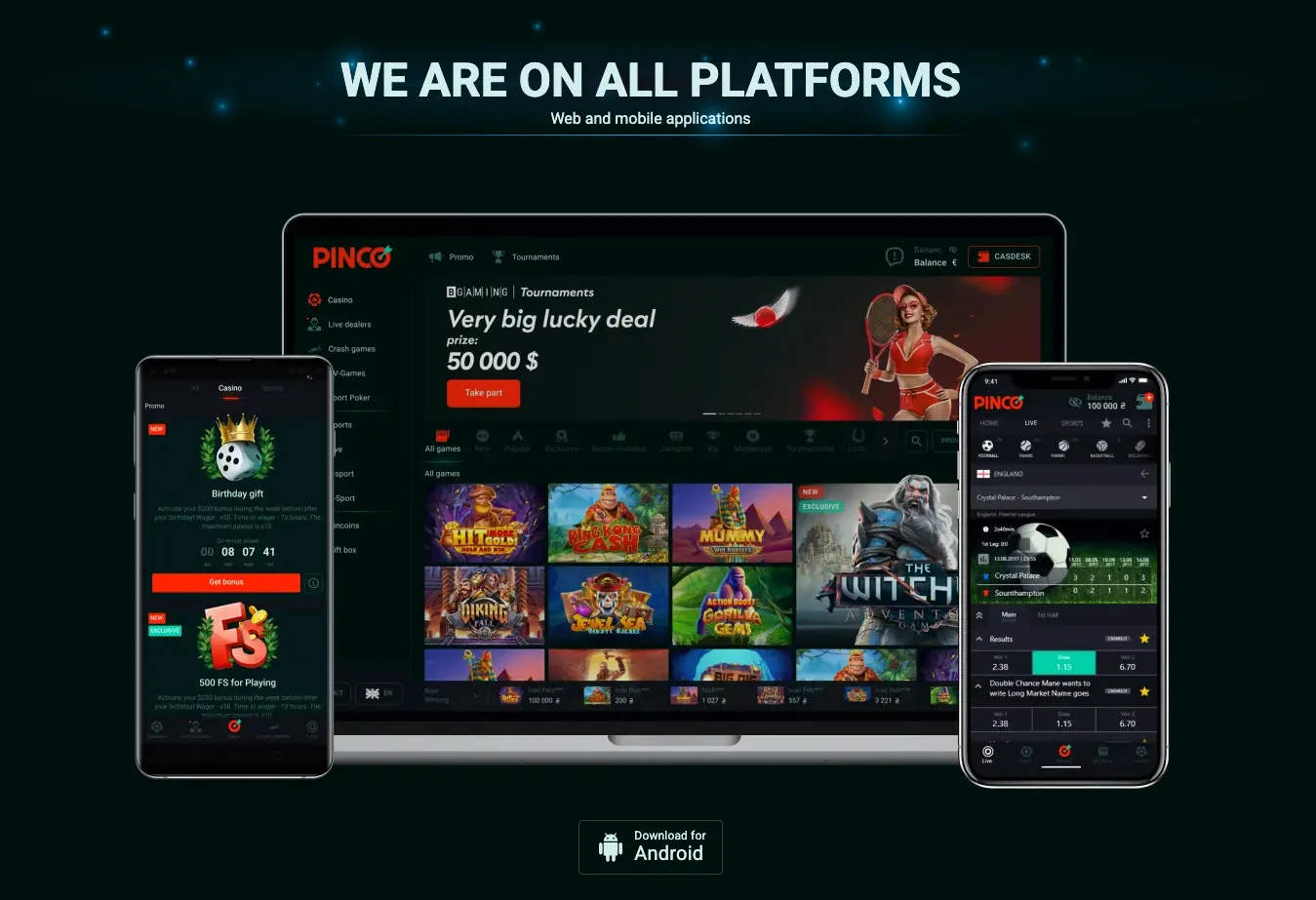 pinco apk we on all platforms